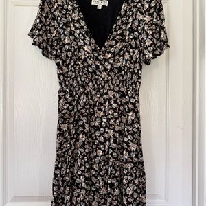 Idyllwind Black Floral Midi Dress